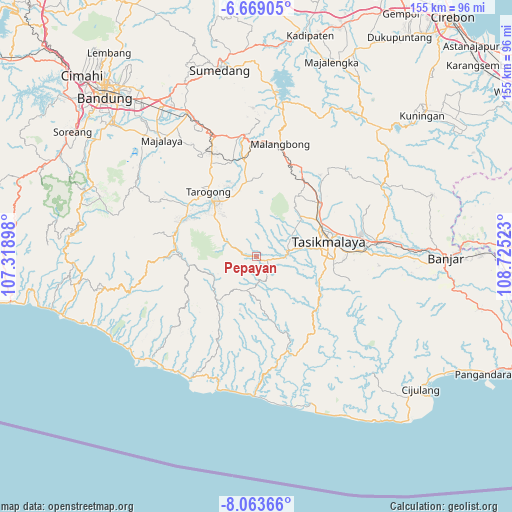 Pepayan on map