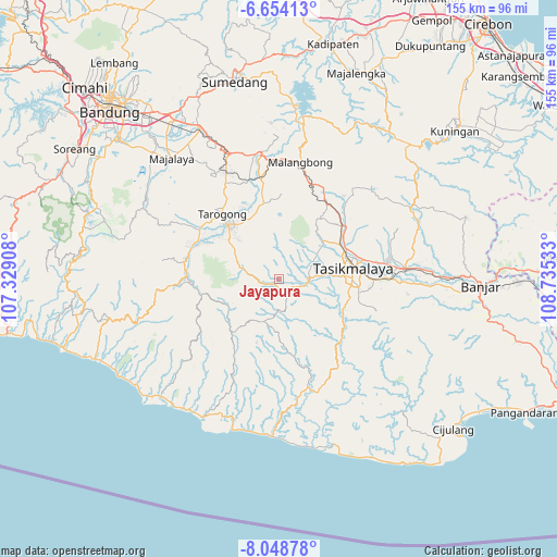 Jayapura on map