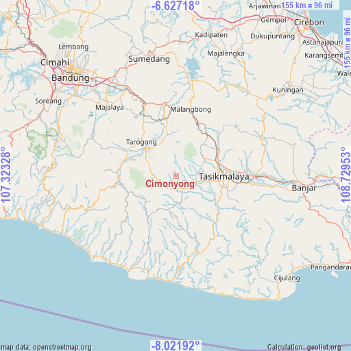 Cimonyong on map