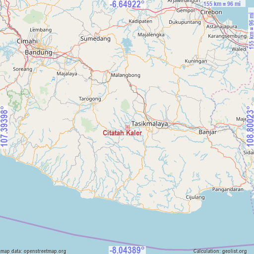 Citatah Kaler on map