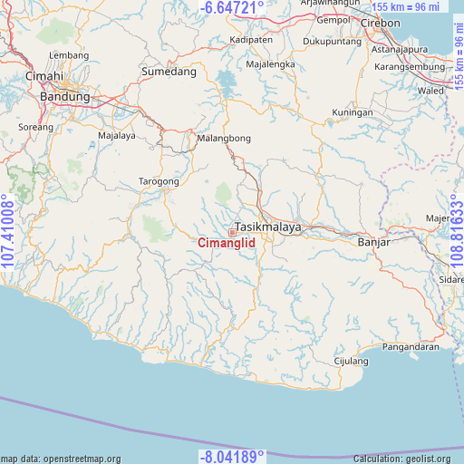 Cimanglid on map