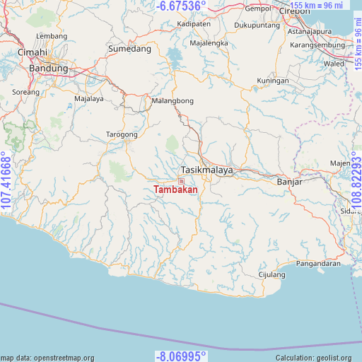 Tambakan on map