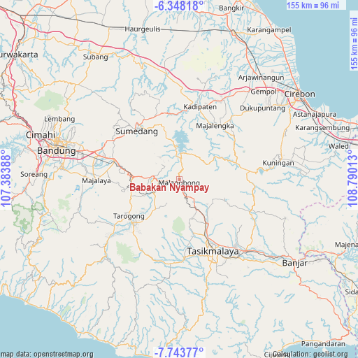 Babakan Nyampay on map