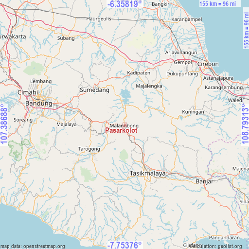 Pasarkolot on map