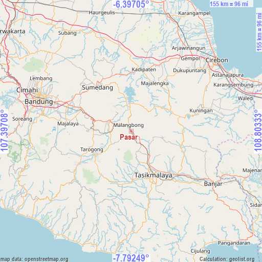 Pasar on map