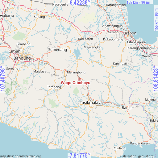 Wage Cibahayu on map