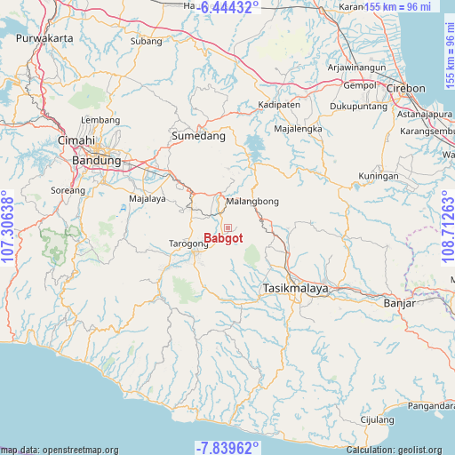 Babgot on map