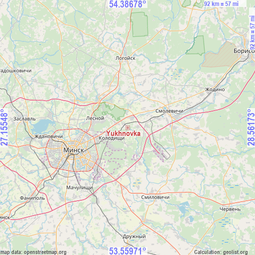 Yukhnovka on map