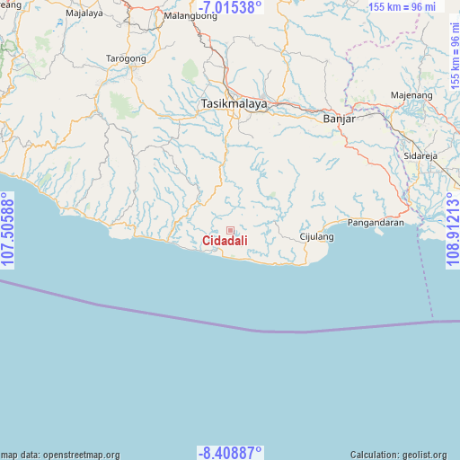 Cidadali on map