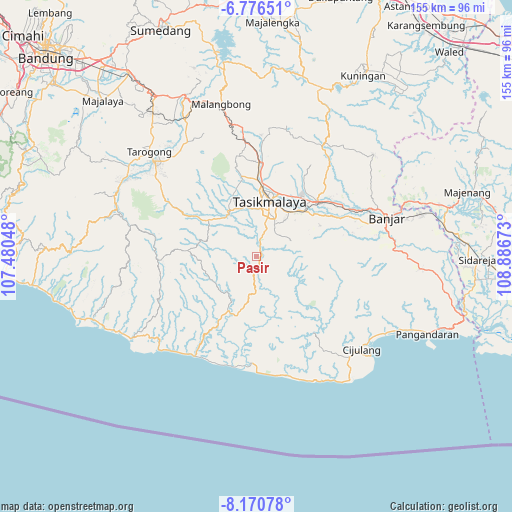 Pasir on map