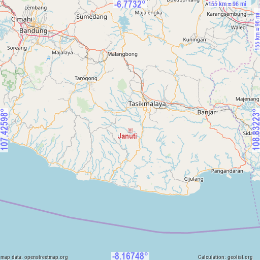 Januti on map