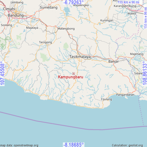 Kampungbaru on map