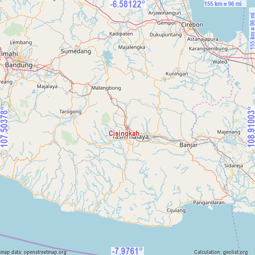 Cisingkah on map