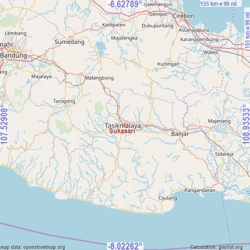 Sukasari on map