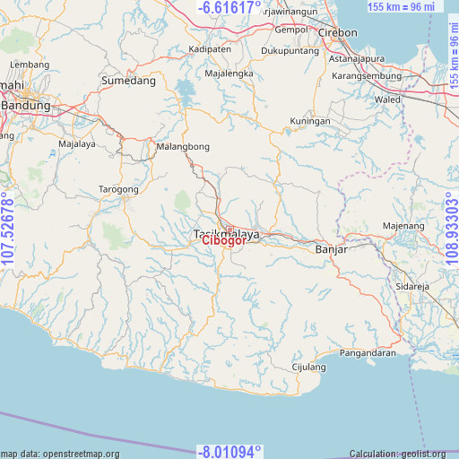 Cibogor on map