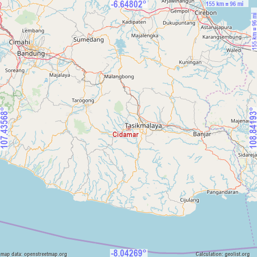 Cidamar on map