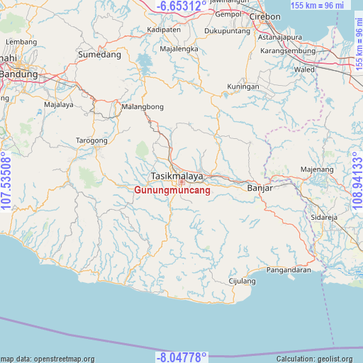 Gunungmuncang on map