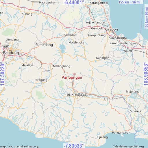 Panoongan on map