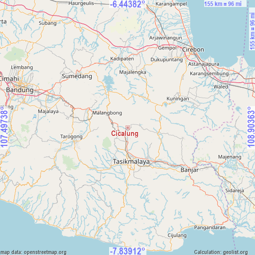 Cicalung on map