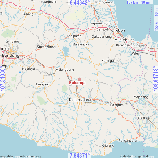 Sukaraja on map