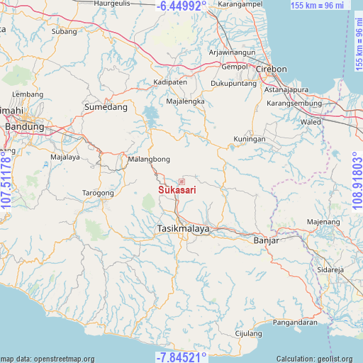 Sukasari on map