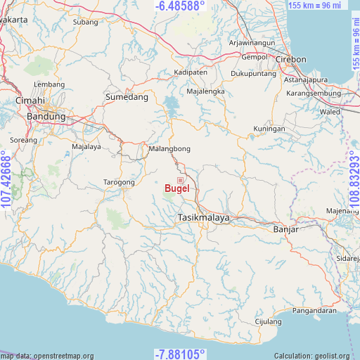 Bugel on map