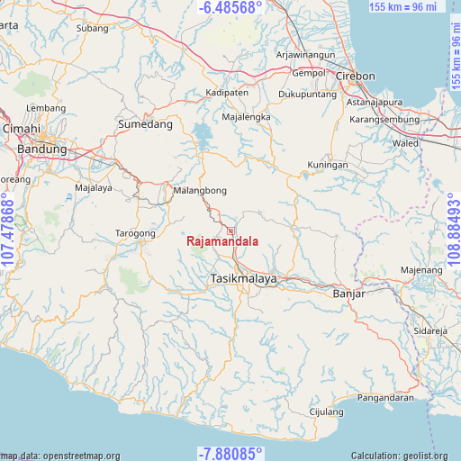 Rajamandala on map