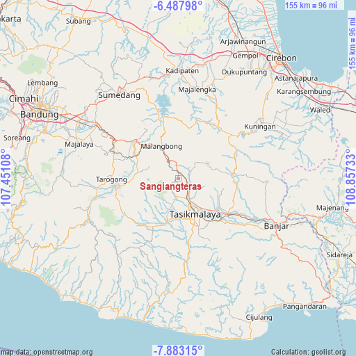 Sangiangteras on map