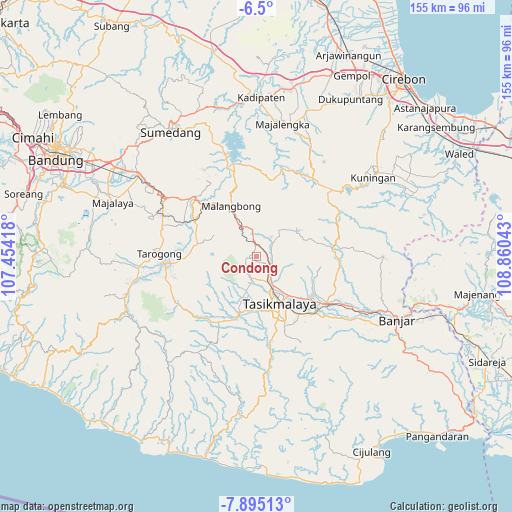 Condong on map