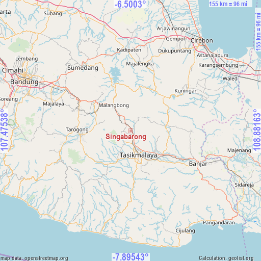 Singabarong on map