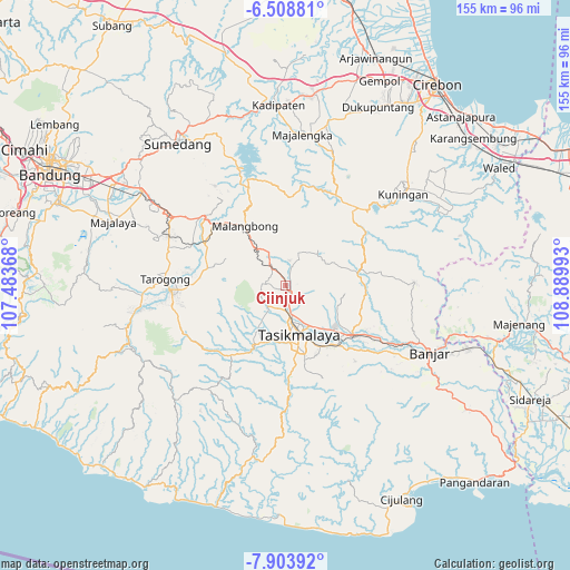 Ciinjuk on map