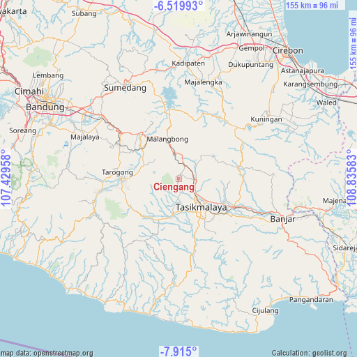 Ciengang on map