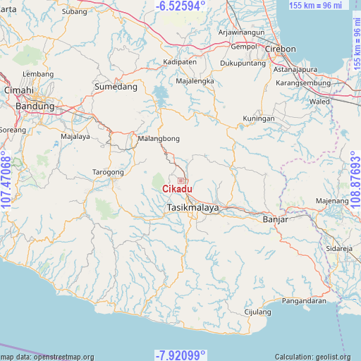 Cikadu on map