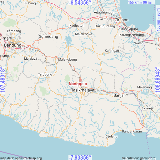 Nanggela on map
