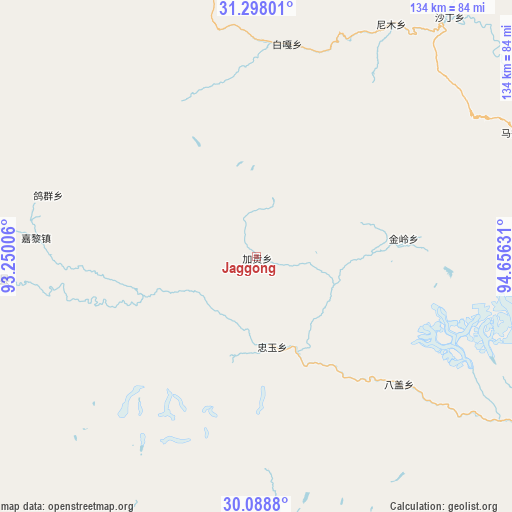 Jaggong on map