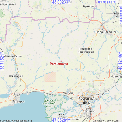 Persianovka on map