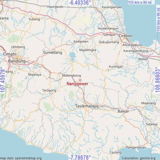 Nanggewer on map