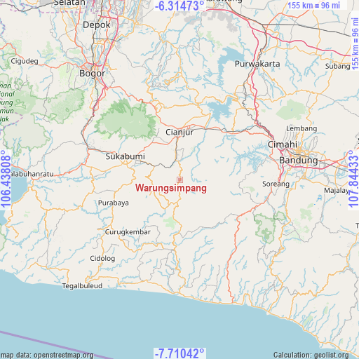 Warungsimpang on map