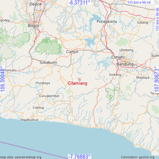 Citamiang on map