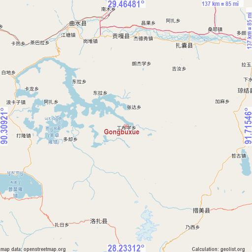Gongbuxue on map
