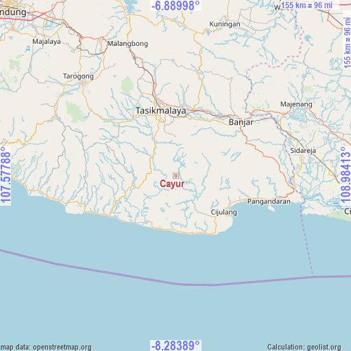 Cayur on map