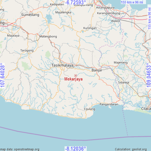 Mekarjaya on map