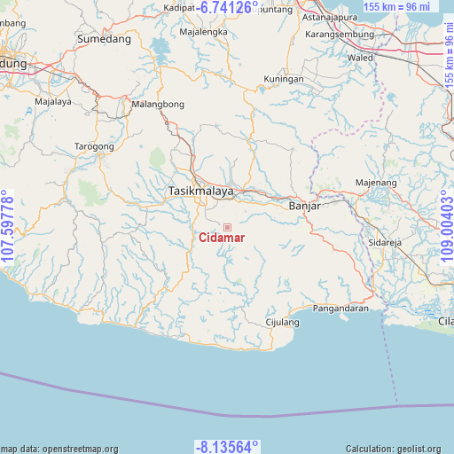 Cidamar on map