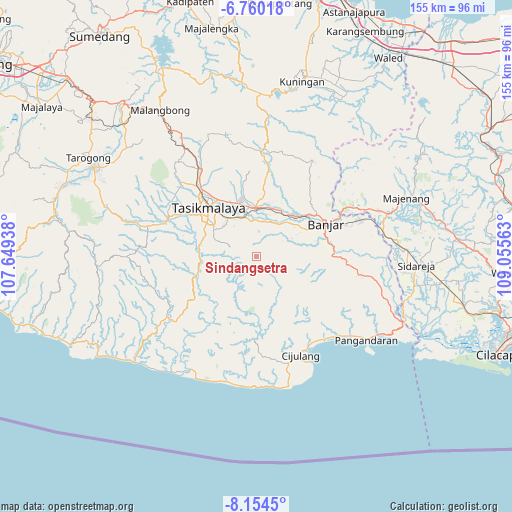 Sindangsetra on map