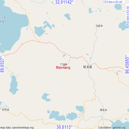 Maintang on map