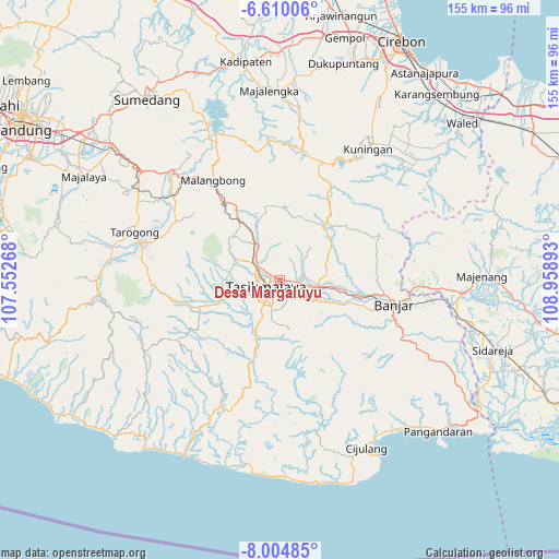 Desa Margaluyu on map