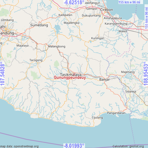 Gunungpeundeuy on map