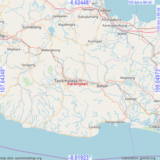 Karangsari on map