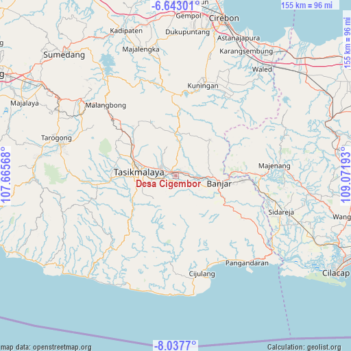 Desa Cigembor on map