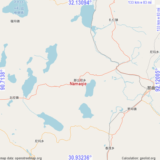 Namaqie on map